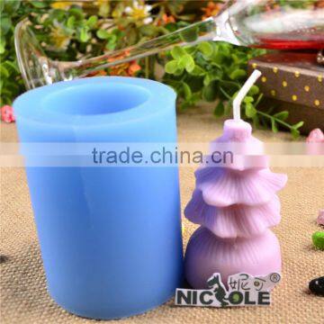 Handmade Custom Christmas Pine Cone Shape Decorative Silicone Candle Mould