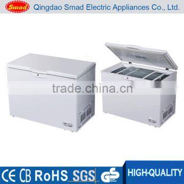 980L big capacity double solid door chest freezer for supermarket