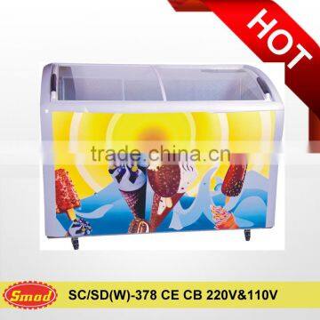 Top glass door chiller chest freezer for ice cream                        
                                                Quality Choice