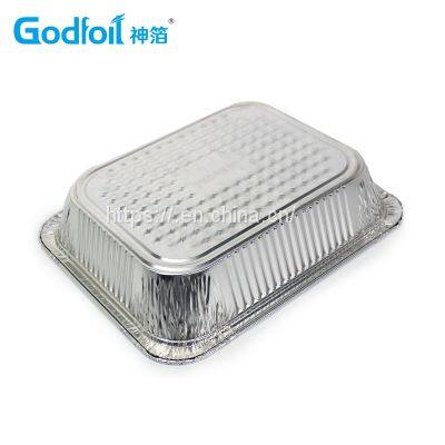 Rectanglar Aluminum Foil Container Wrinkle Wall Container photo-4