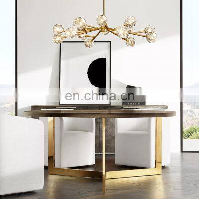 BOULE DE Light Luxury Fashion Living Room Hotel Ceiling Decoration Lighting Round Industrial Crystal Chandelier photo-2