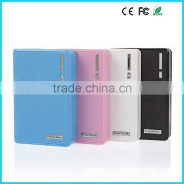 Wallet rectangle 12000mAh power bank with led lighting