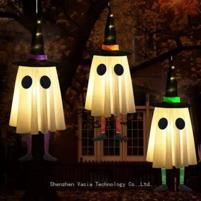 Mayoría de fantasmas colgantes de Halloween - Con luces LED para decorar patios, jardines y fiestas al aire libre