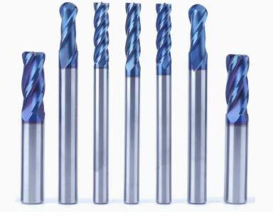 Mts Tungsten Carbide HRC55 4/2 Flutes Ball Nose Carbide End Mill with Cutting Tool CNC Milling Cutter Drill Bits Machine Tool