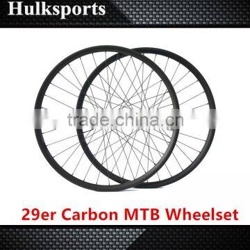 High end bicycle wheelset with disc hub mountain bike carbon wheels tubeless carbon 29er mtb wheels