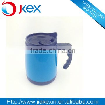 Double wall pot belly bowl plastic tea pot travel mug