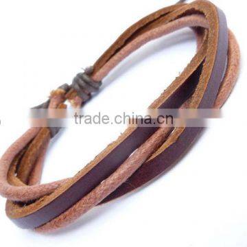 Mens REAL leather Bracelets / Wristband