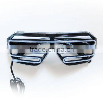 EL Light Wire Flashing Shutter Shades Glasses photo-3