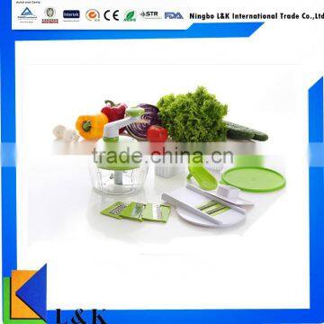 Multi-function plastic food manual vegetable chopper /salad maker /vegetable slicer set