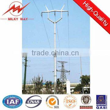 138kv steel tubular pole for power generation and transmission