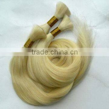 100% Brazilian/European factory price virgin/raw hair bulk,material