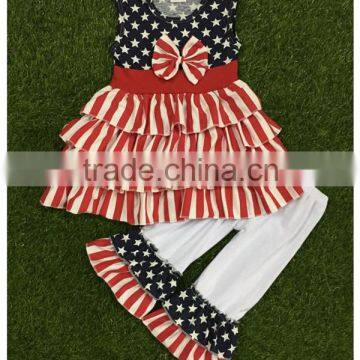 Girls Boutique Summer Clothing Sets Girls July 4th Outfits Pettiskirt and Capris Outfits Kids Clothes photo-6