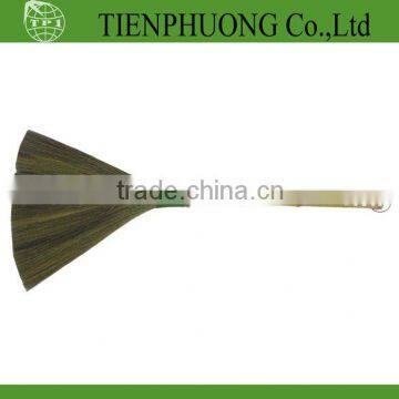 grasss broom with bamboo handle