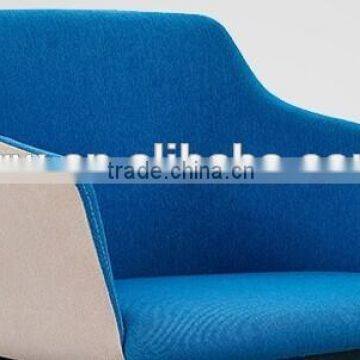 RCH-4195 Wood Frame Fabric Dining Chair Restaurant Armchair photo-3