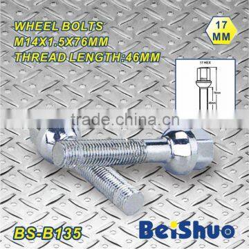 M14x1.5x76mm, Hex 17mm,Thread Length 46mm Wheel Bolt