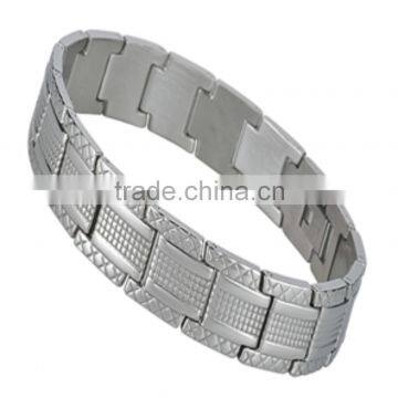 Brush matt finish stainless steel bracelets mens jewelry