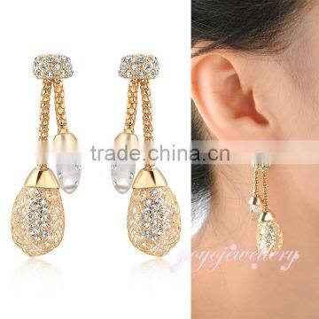 Wholesale saudi gold jewelry dangle gold earring designs