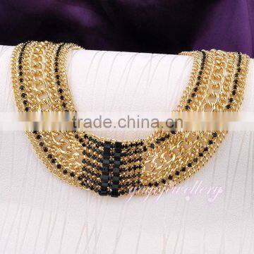 New Design Gold Plated Choker Wholesale Chunky Statement Necklace in China photo-2