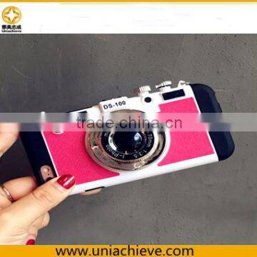 For IPhone 6S/6SPlus 3 in 1 Fashion Design Creative Silicone Camera Back Case Cover With Strap Red photo-2