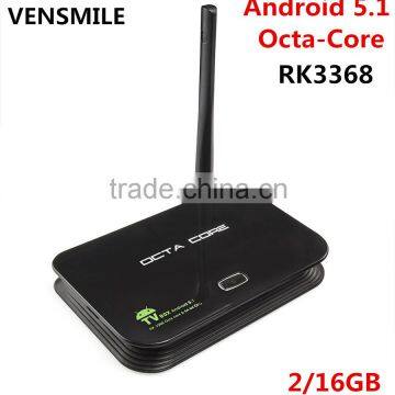 Vensmile tv box codi octa core android tv box codi wholesale RK3368 Octa Core 16gb z4 smart octa core tv box codi