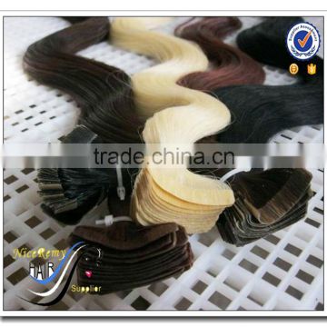 Wholesale top quality 100% brazilian virgin human remy hair skin weft hair extensions