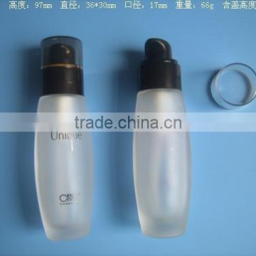 30ml lotion glass bottle with black cap