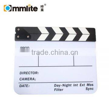 Acrylic Plastic Dry Erase Director's Colorful Film Movie Clapboard Clapper Board with Sticks(9.85x11.8 inch)