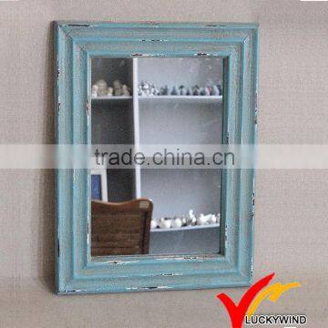Shabby Blue Small Decorative Framed Wall Mirrors photo-3
