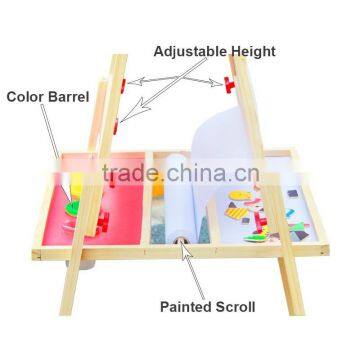 2016 New Design Multifunctional Whiteboard for Children Portable Art Drawing Board Toy Set Wooden Educational Kids Easel Quality Choice photo-5
