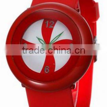 New style promotional silicon quartz watches with candy style dial