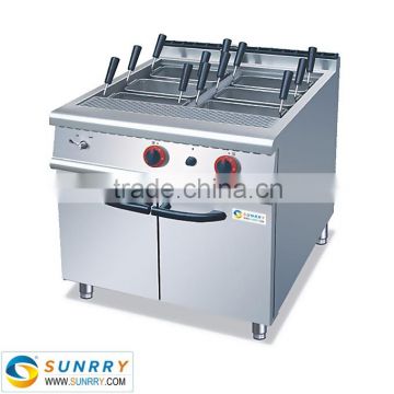 Gas pasta cooker with cabinet and 6 baskets and stainless steel pasta noodle cooker basket (SUNRRY SY-GN900D)