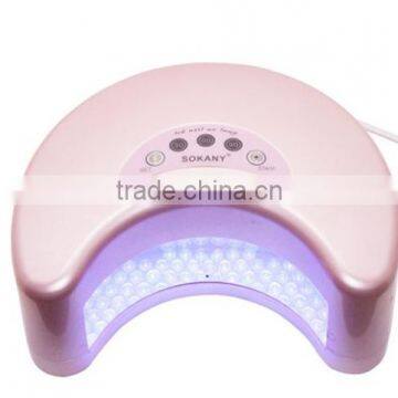 Wholesale !18W LED Nail Polish LED Dryer uv Lamp Light Moon style silver color for nail art soakoff soak off gel NA393A