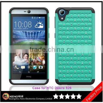 Keno Shining Diamond-studded Armorbox Drop Resistant Silicone Slim Case Cover For HTC Desire 826