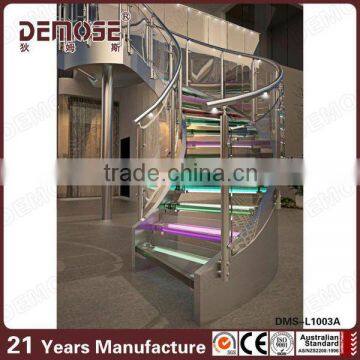 Rainbow Treads S Shape Glass Staircase DMS-L1003 photo-2
