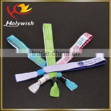 Party Supplies Festival Fabric Textile Wristbands with One-Time Locking System