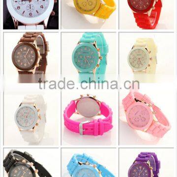 2016 Geneva Brand Latest Silicone Watch Men Women Fashion Popular Teenage Fashion Watches photo-6