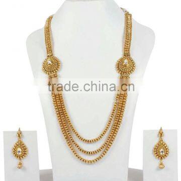 Indian Traditional Gold Plated Long Necklace Sets