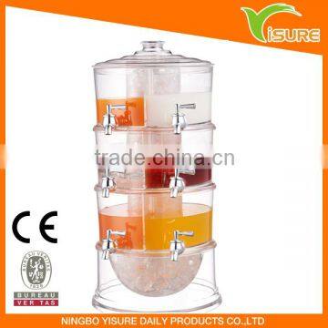 3 Tier Juice Dispenser With Two Tubes