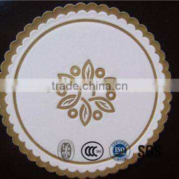 Delicated design hotel flower cup coaster 85mm diameter