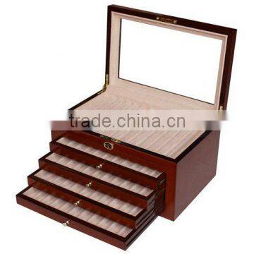 Large design 60 piece Wooden Pen display box