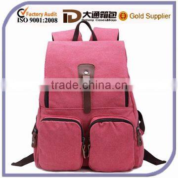 2015 New Korean Style Girl Durable Canvas Backpack School Shoulder Bag