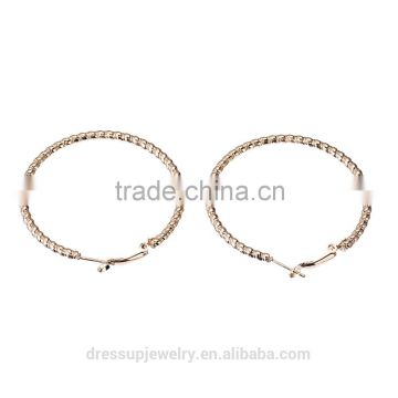 Fashion & Cheap Jewelry South Africa style gold plating chunky twinkling Ropearge hoop earrings