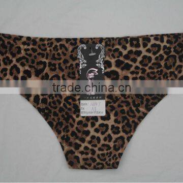 2014 Seamless Bonded Leopard Printoung Models G String Panty