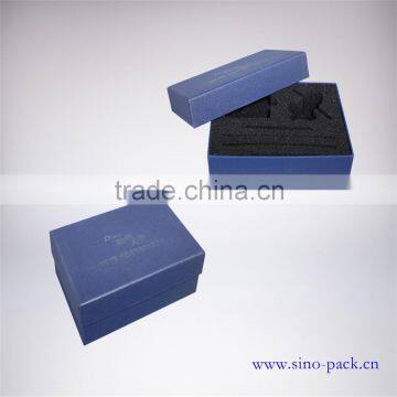 Debossing electronic product packaging box with tray