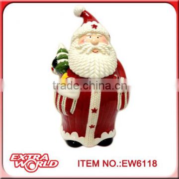 christmas ceramic santa money box