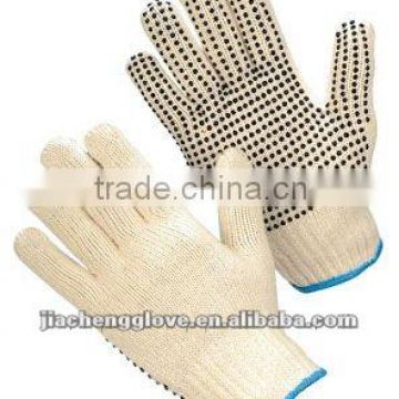 JS808/N pvc dot gloves, pvc dot cotton glove