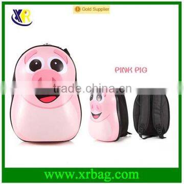 fashion cartoon kids animal pig hard shell backpack