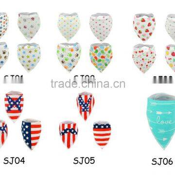 100% Cotton Alva Baby Bandana Bibs keep your baby clean and fashionable