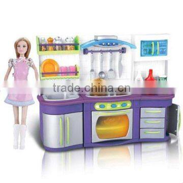 2801D Plastic Toy Mini Kitchen With Doll