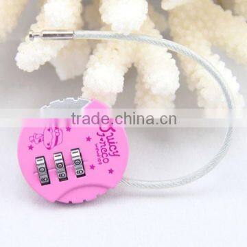 Hot Sale Round Colorful Combination Safety Cable Lock Factory Direct Sale CH-21B photo-2